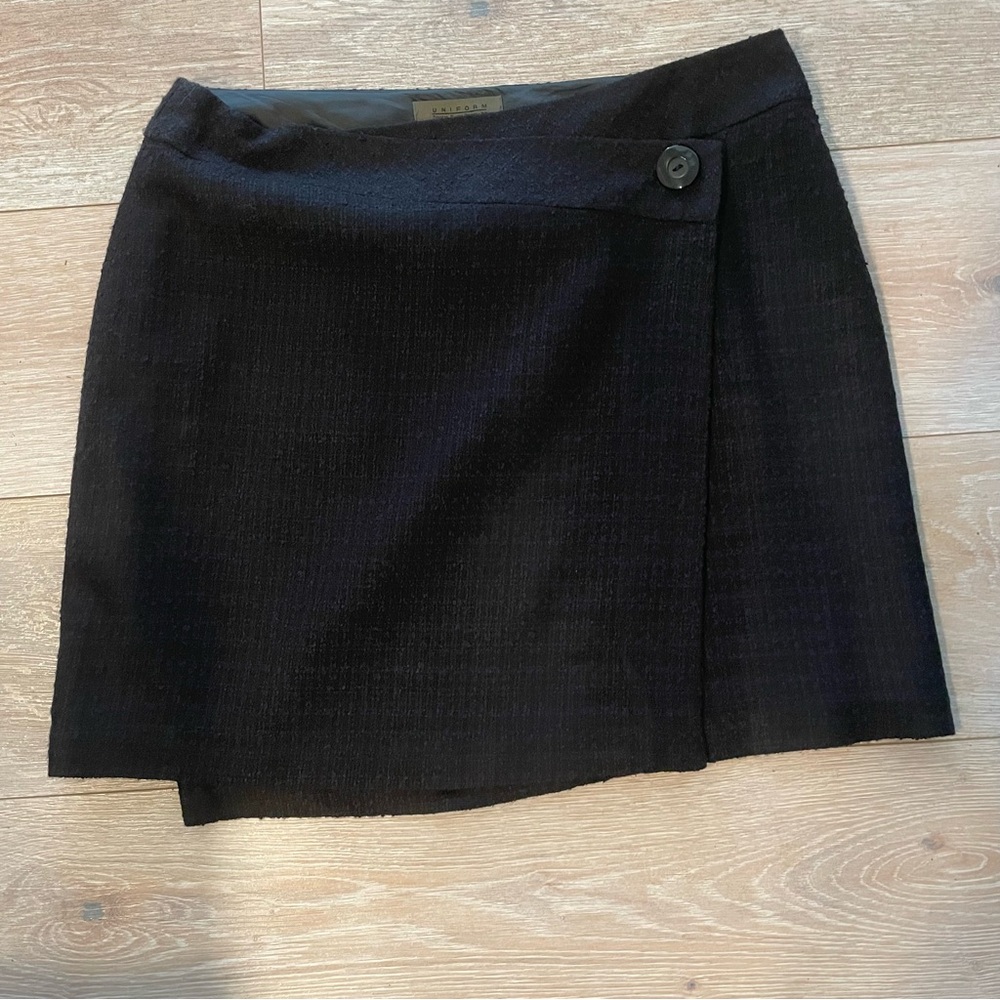 JohnPaulRichard Skirt  Black Asymmetrical Wrap Mini